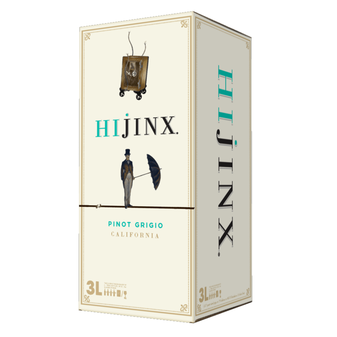 Hi-Jinx Pinot Grigio White Wine, California, 3L, 12% ABV