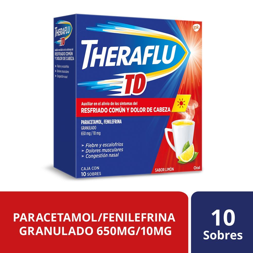 Theraflu Te Antigripal Resfriado Común 10 sobres