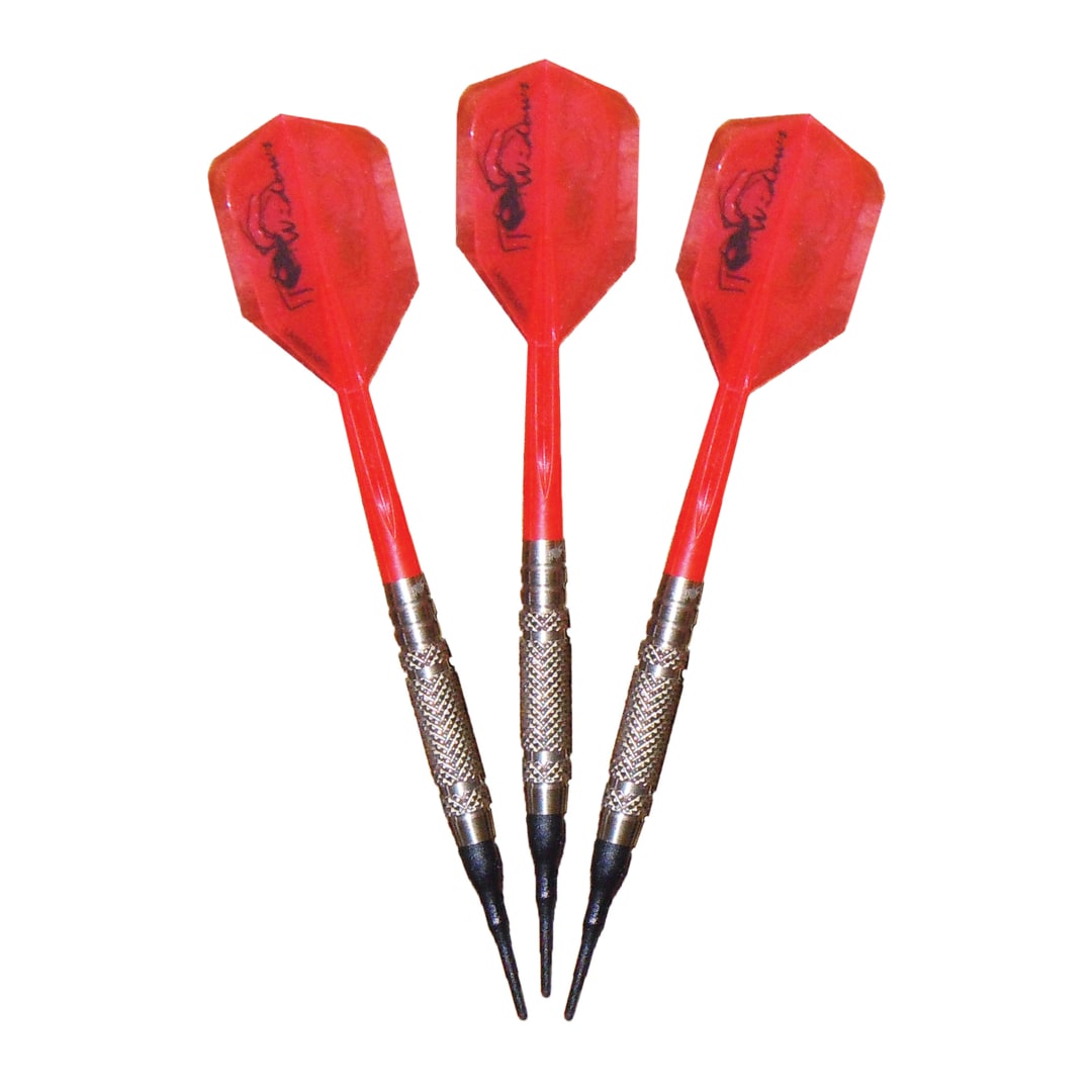 Laserdarts Silver Widows 90% Tungsten Soft Tip Darts Knurled 18 Grams