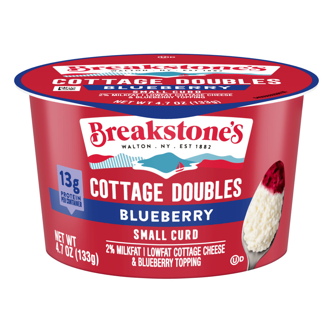 Breakstone's Cottage Cheese Doubles with Blueberry, Lowfat 2% Milkfat, 4.7 oz Cup