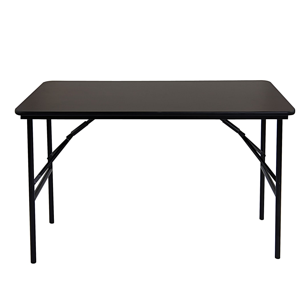 OfficeWorks™ Classic Wood Laminate Folding Table, Walnut - 24" x 48"