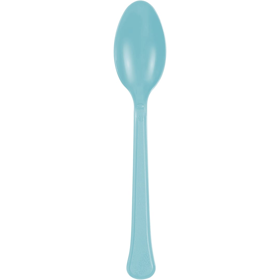 Terrific Teal Solid Premium Plastic Spoons, 50ct
