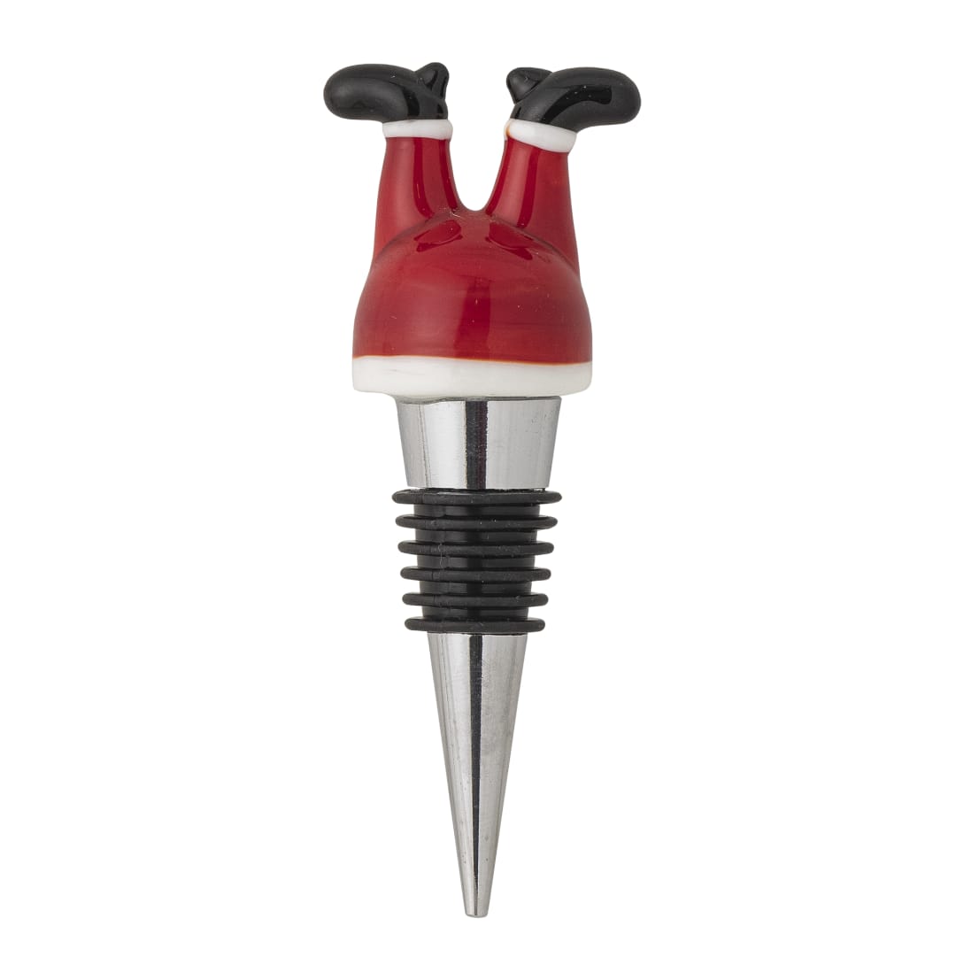 82061128 - Lynn Wine Stopper, Red, Glass STOCK: 124