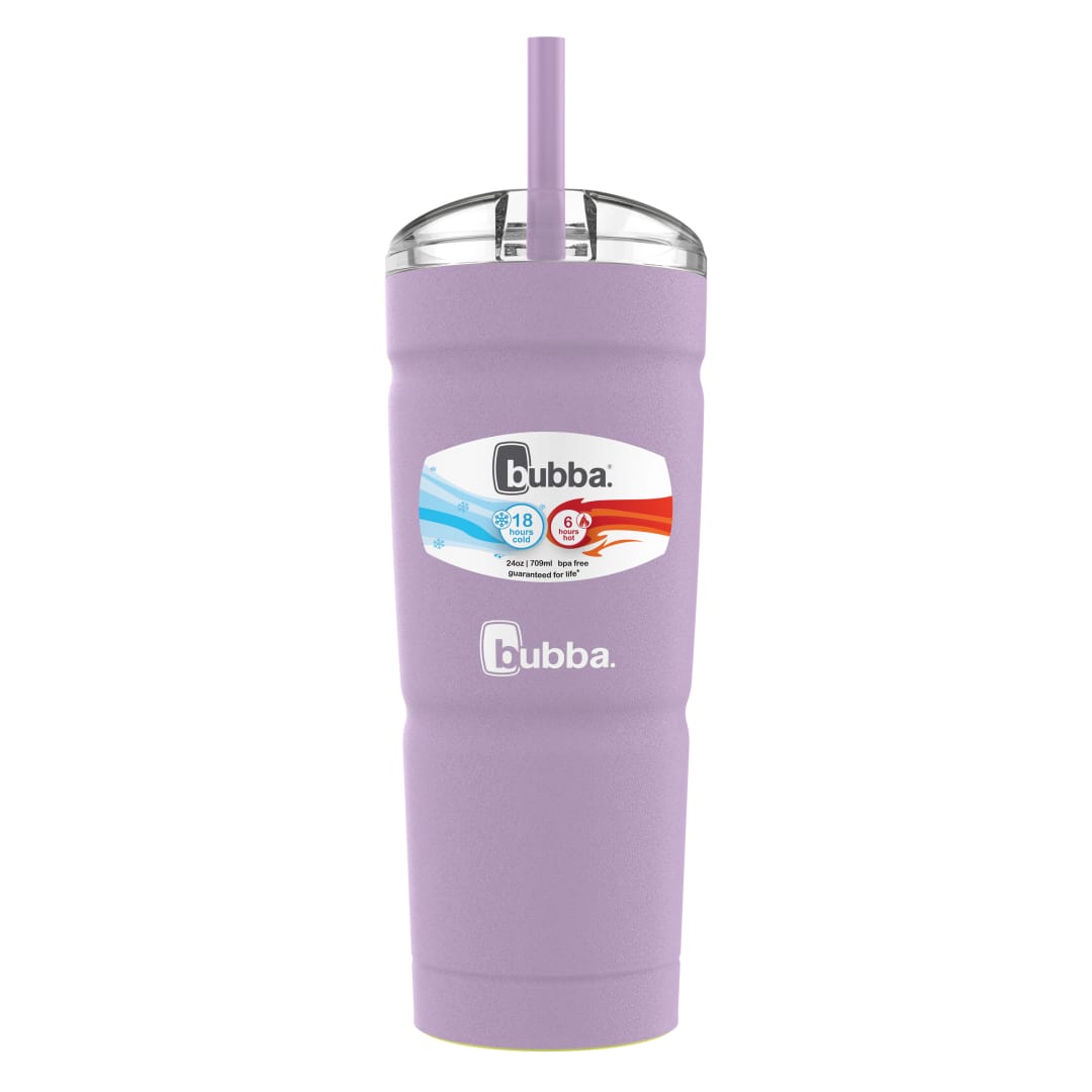bubba® Envy S Tumbler, 24 oz (709 ml), Botella de Agua de Acero Inoxidable Aislada con Tapa y Pajilla, Lavanda
