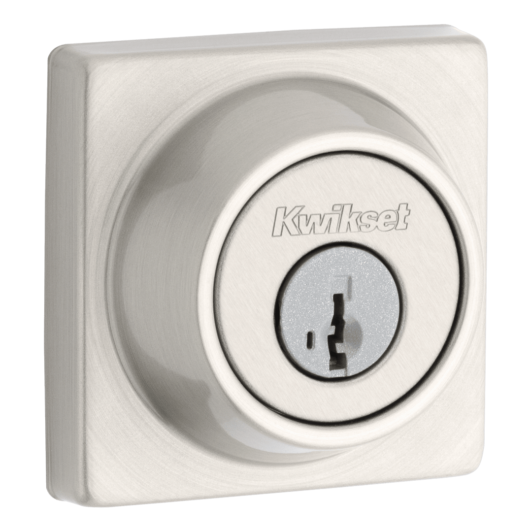 660 Keyed 1 Side Square Deadbolt featuring SmartKey Security™ in Satin Nickel