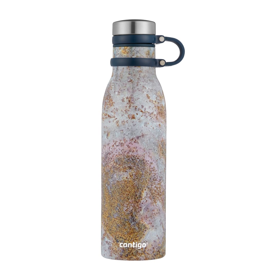 Contigo® Botella de Agua Matterhorn Couture, Botella Térmica, de Acero Inoxidable, 591 ml, Dorado Rustico