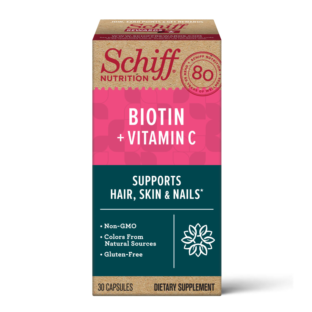 SCHIFF® Biotin + Vitamin C - Capsules 12/30 ct.