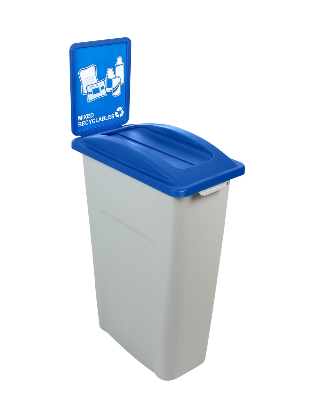 WASTE WATCHER - Single - Kit - Mixed Recyclables - Swing - Grey-Blue