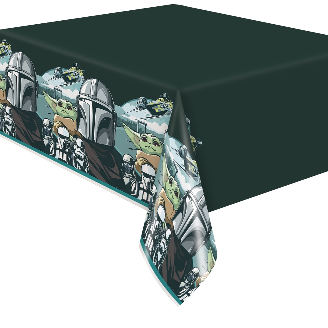 Mandalorian The Child Rectangular Plastic Table Cover, 54" x 84" - Short Fold