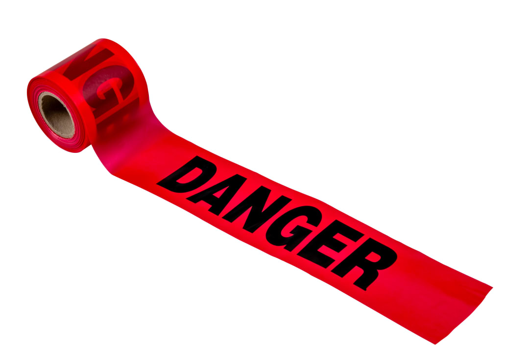 Barricade Tape-DANGER 200'x3"x2Mil Red