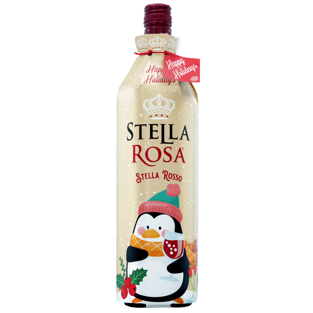 Stella Rosa Stella Rosso Semi-Sparkling Red Wine 2024 Holiday Sleeve (6 per case) 750 ml