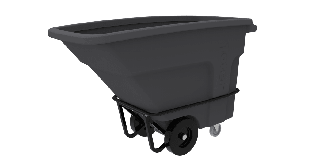3/4 Cubic Yard 1450 lbs. Capacity Heavy Duty Nestable Tilt Truck - Industrial Gray