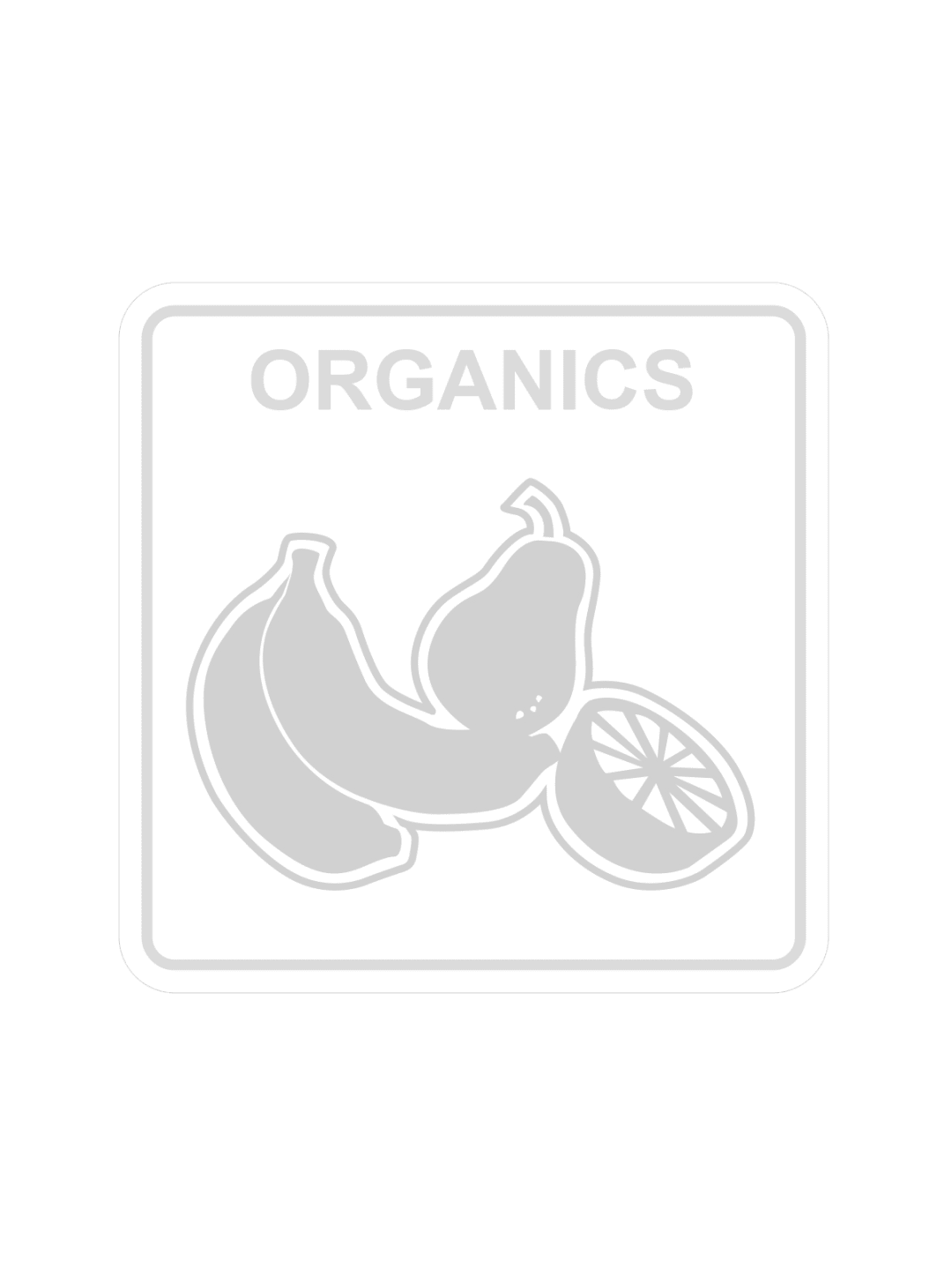  WASTE WATCHER - Label - Organics - Clear-White