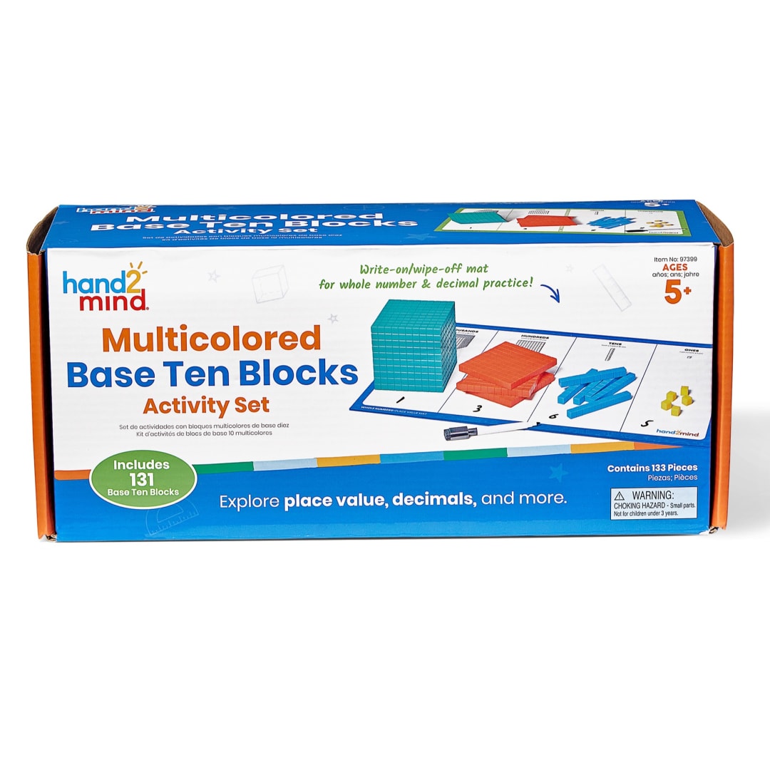 Multicolored Base Ten Blocks Activity Set