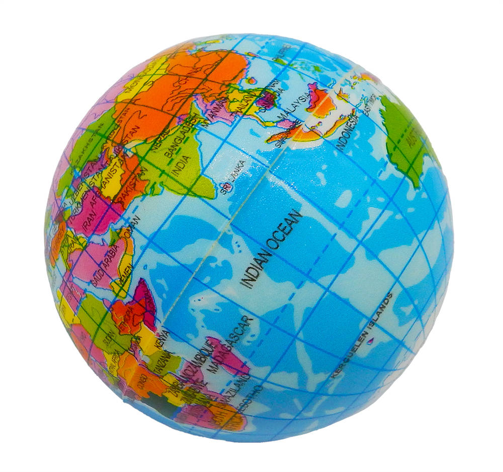 GLOBE, FOAM, EARTH MODEL 3", 4C  SET/12