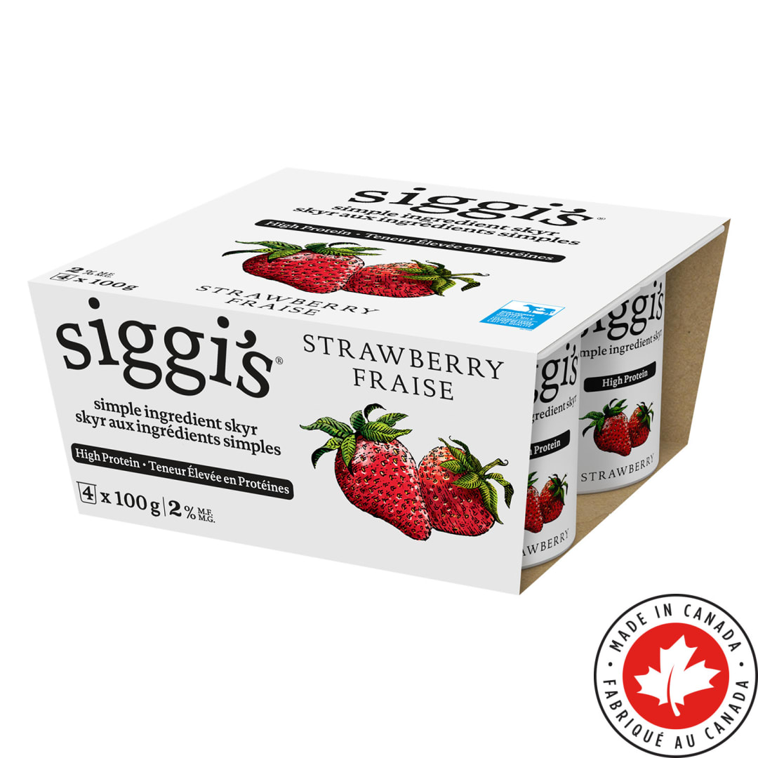 siggi's Strawberry Skyr Yogurt 2%, 4x100g