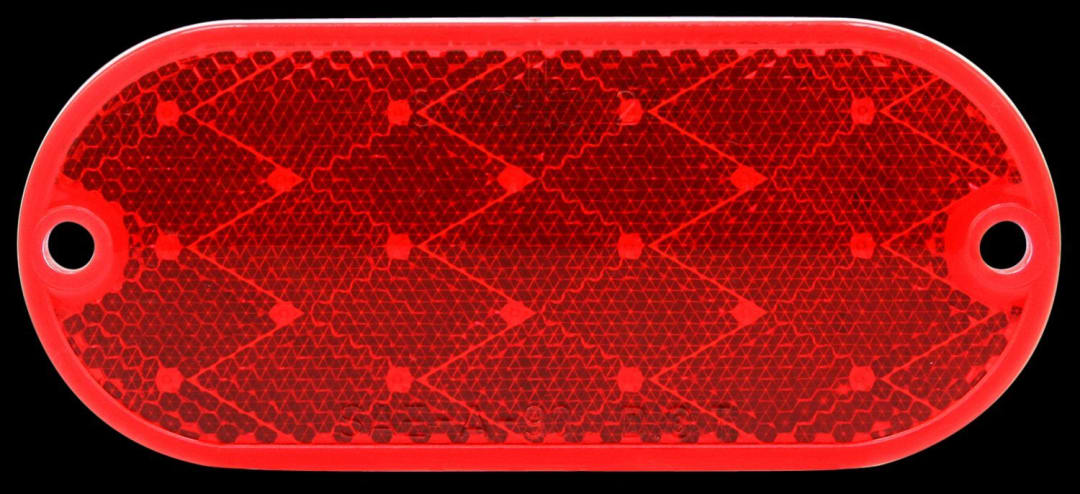 Truck-Lite 2 X 4 Red Oval Reflector Screw Mount