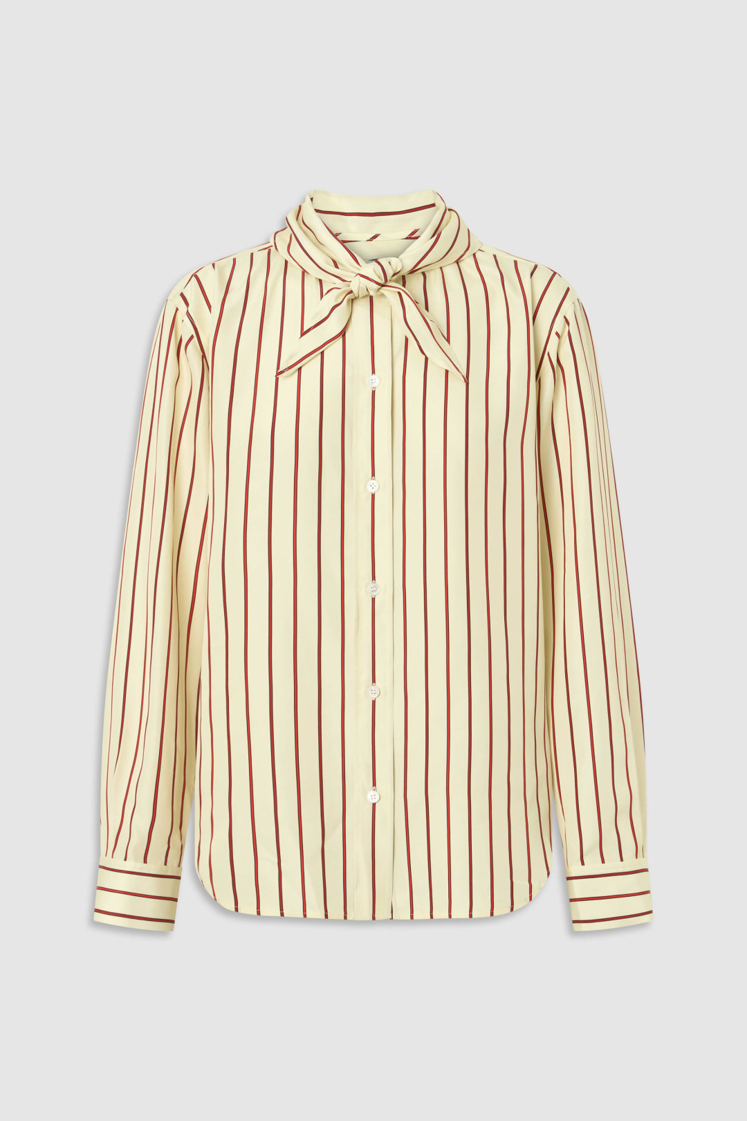 Stripe Tie Neck Shirt