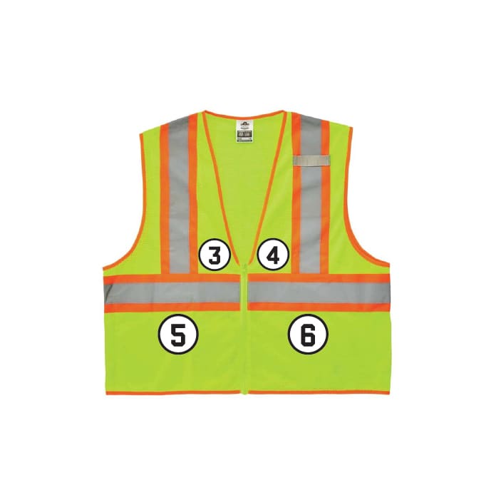 GloWear 8229Z Two-Tone Hi-Vis Safety Vest - Type R, Class 2, Zipper