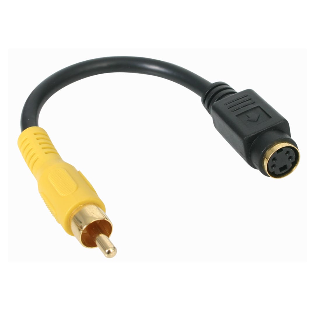 6" S-Video to Composite Adapter F/M