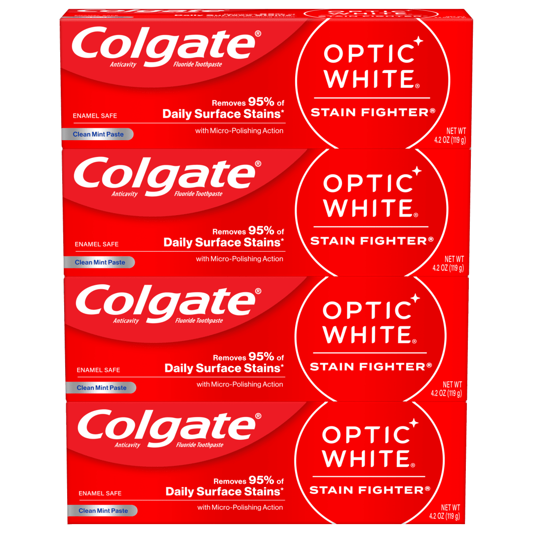 Colgate Optic White Stain Fighter Teeth Whitening Toothpaste Pack