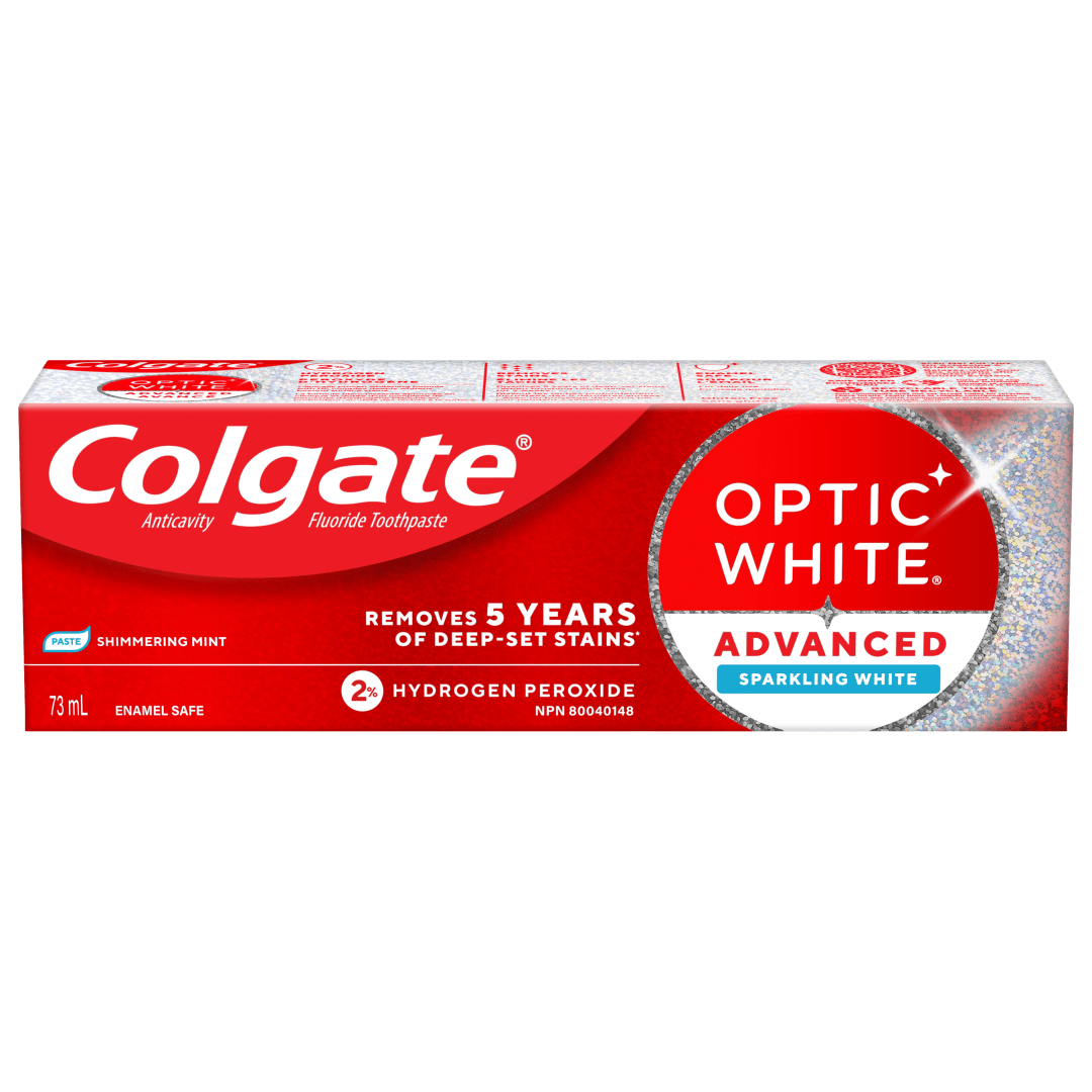 Dentifrice Colgate Optic White Avancé Blanc éclatant, 73 mL
