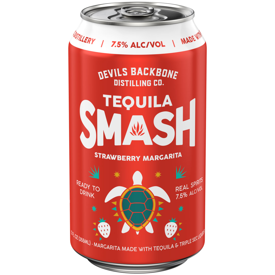 Devils Backbone Distilling Company Tequila Smash Strawberry Margarita 7.5%, 12oz Can