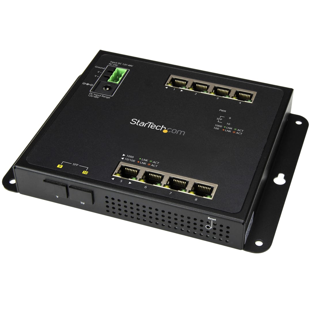 GbE Switch - 8-Port RJ45 plus 2 SFP Pts - Managed