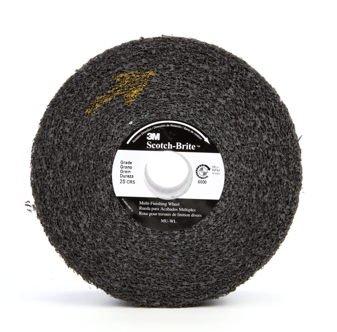 Scotch-Brite™ Multi-Finishing Wheel MU-WL, 152 mm x 50.8 mm x 25.4 mm, 2S FIN