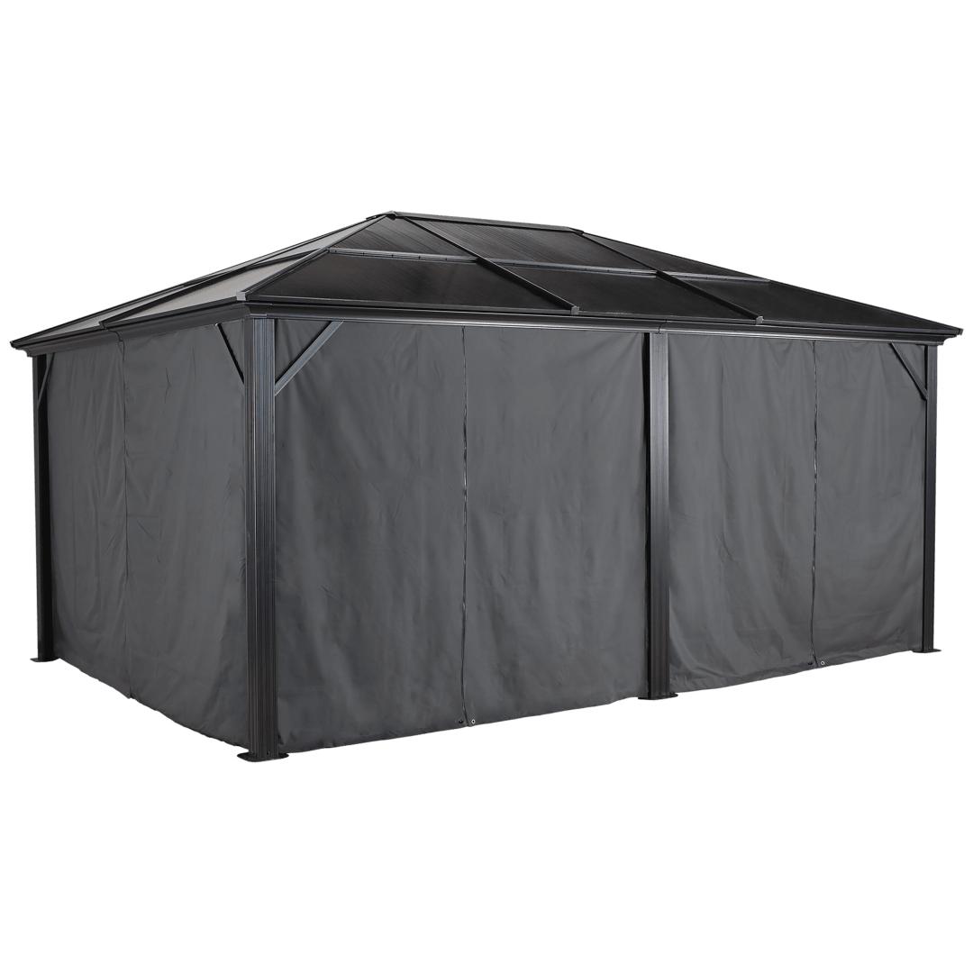 Sojag Meridien 12 x 16 x 7 ft Grey Curtains for Gazebo, Spun
