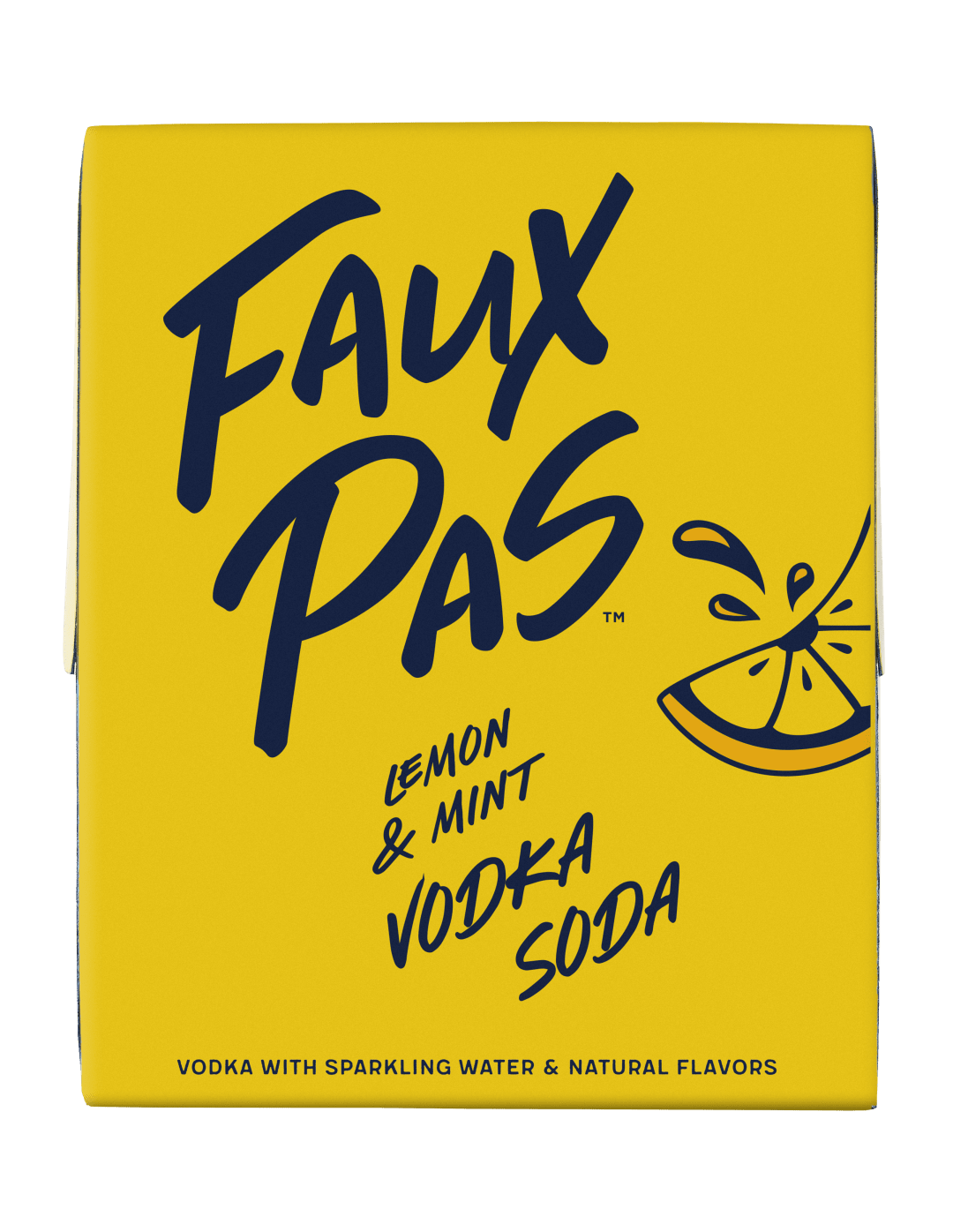 Faux Pas Lemon and Mint Vodka Soda 250ml Single Can