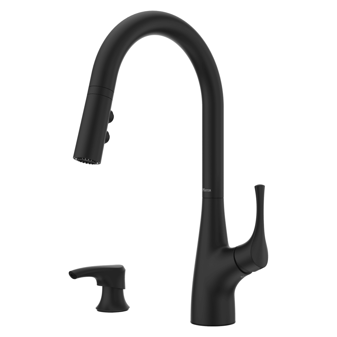 Arvada Pull-Down Kitchen Faucet in Matte Black
