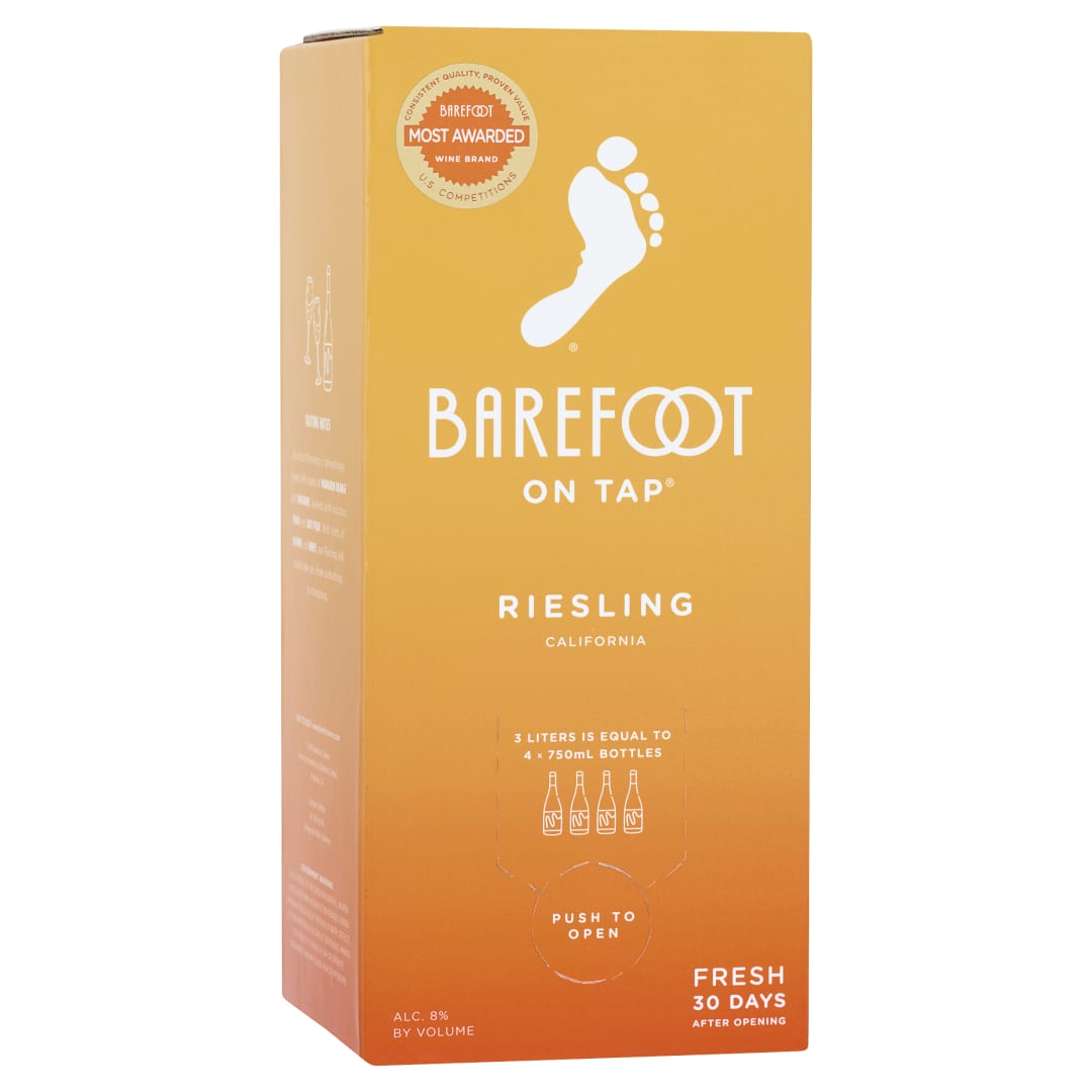 Barefoot Cellars On Tap Riesling White Wine 3L Box Wine