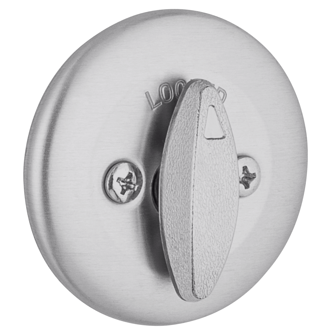 660 Mobile Home Deadbolt, Keyed One Side, in Satin Chrome