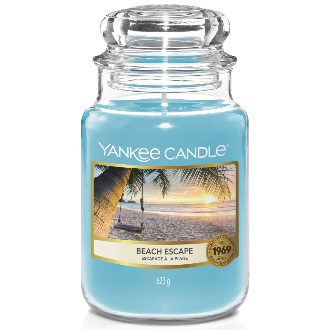 Yankee Candle Scented Candle | Beach Escape Large Jar Candle | Burn Time: up to 150 Hours