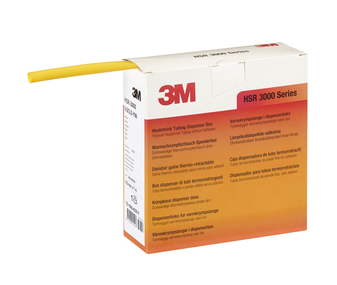 3M™ HSR-3000 Teplom zmršťujúce sa trubice 6,0/2,0 mm, žlté, zásobník