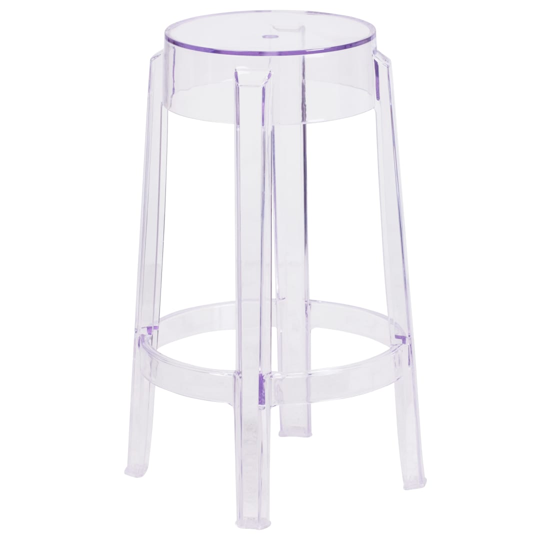 Laney 25.75'' High Transparent Counter Height Stool