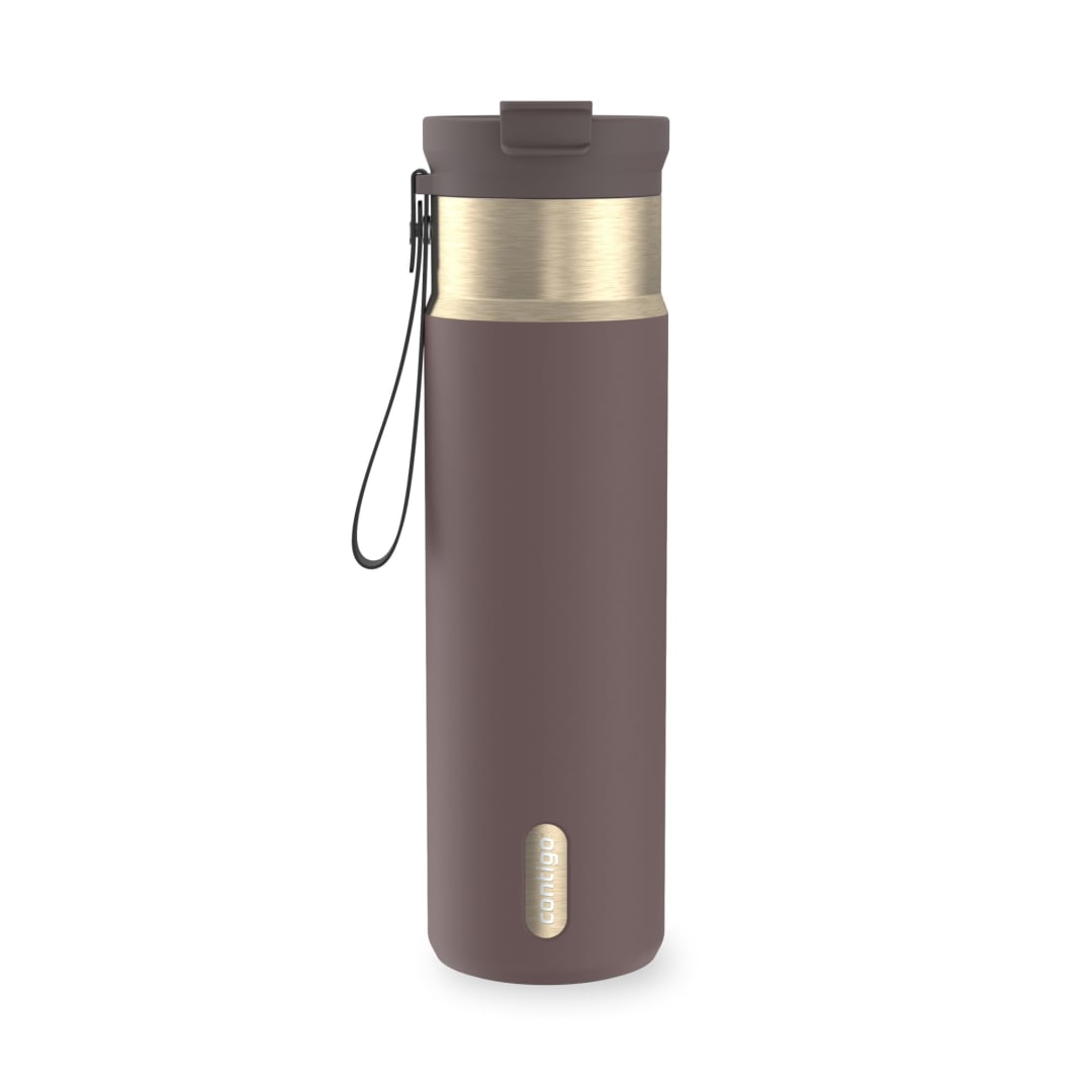 Contigo DualSip 24 oz Leakproof Insulated Water Bottle with Carrying Strap and 2-Way Lid