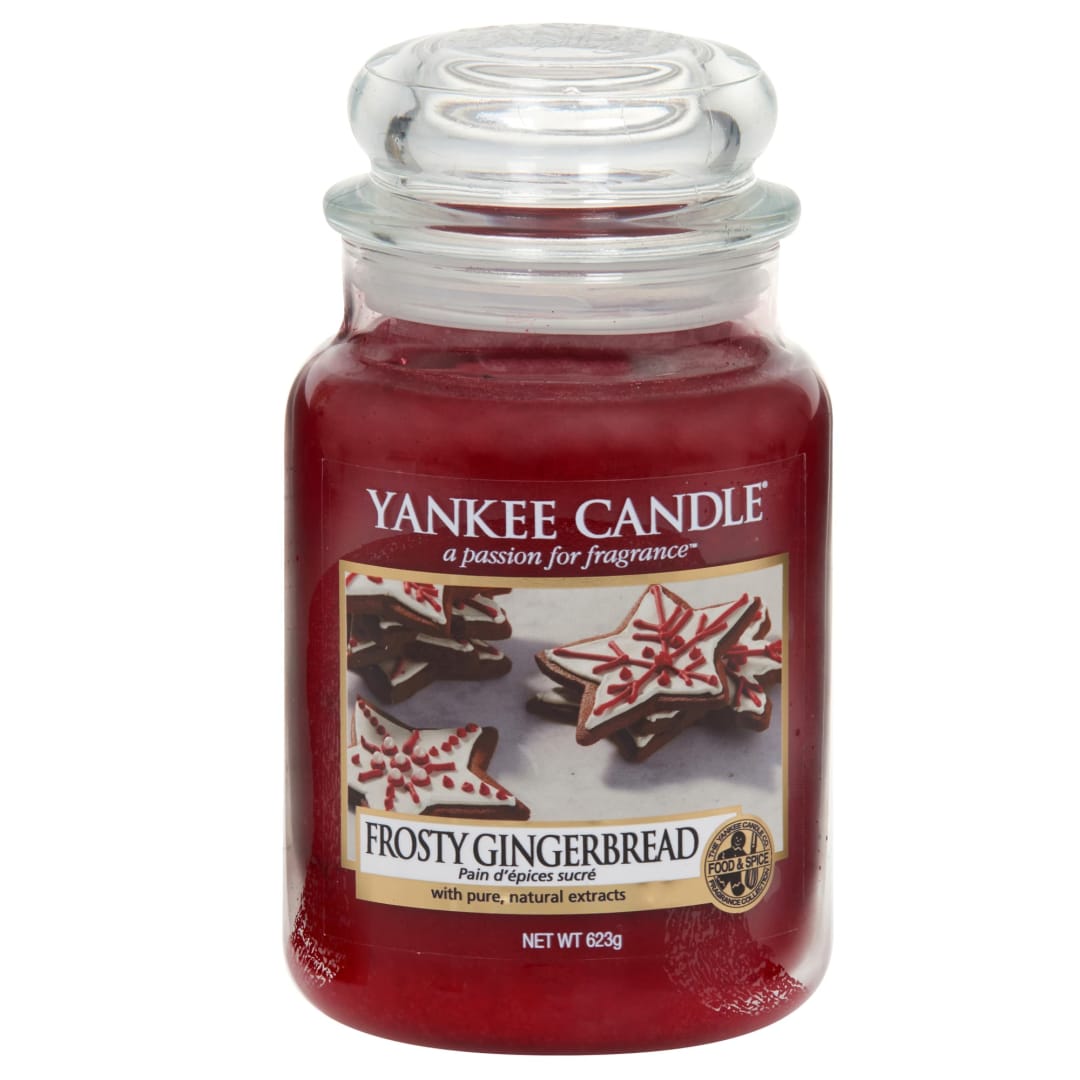 Yankee Candle® Scented Candle | Frosty Gingerbread Large Jar Candle | Burn Time: up to 150 Hours