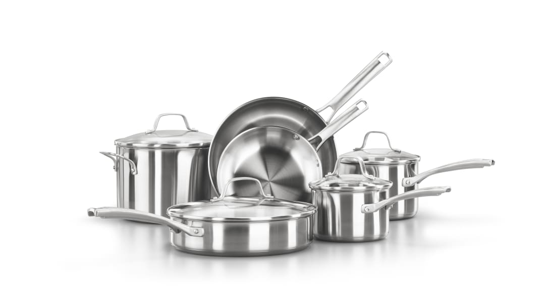 Calphalon® Classic™ Stainless Steel 10-Piece Cookware Set