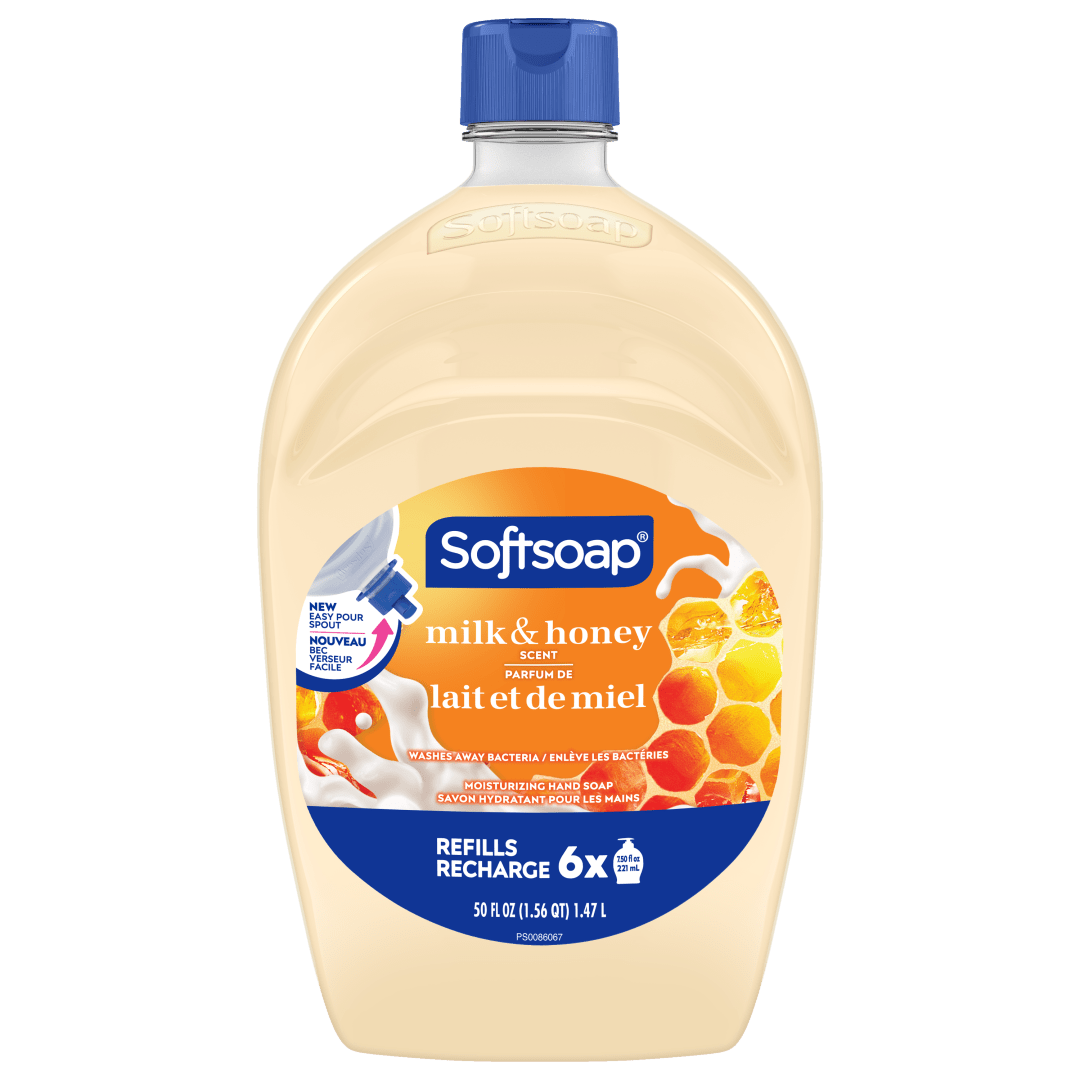 Recharge de savon liquide pour les mains Softsoap Milk & Honey, 1.47 L