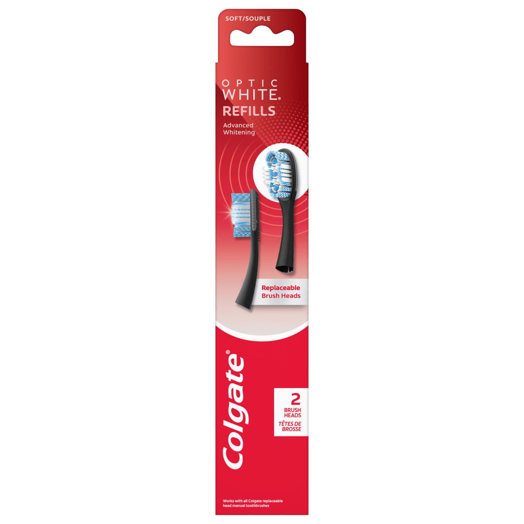 Colgate Optic White Replaceable Head Toothbrush Refill Kit, 2 Brush Heads
