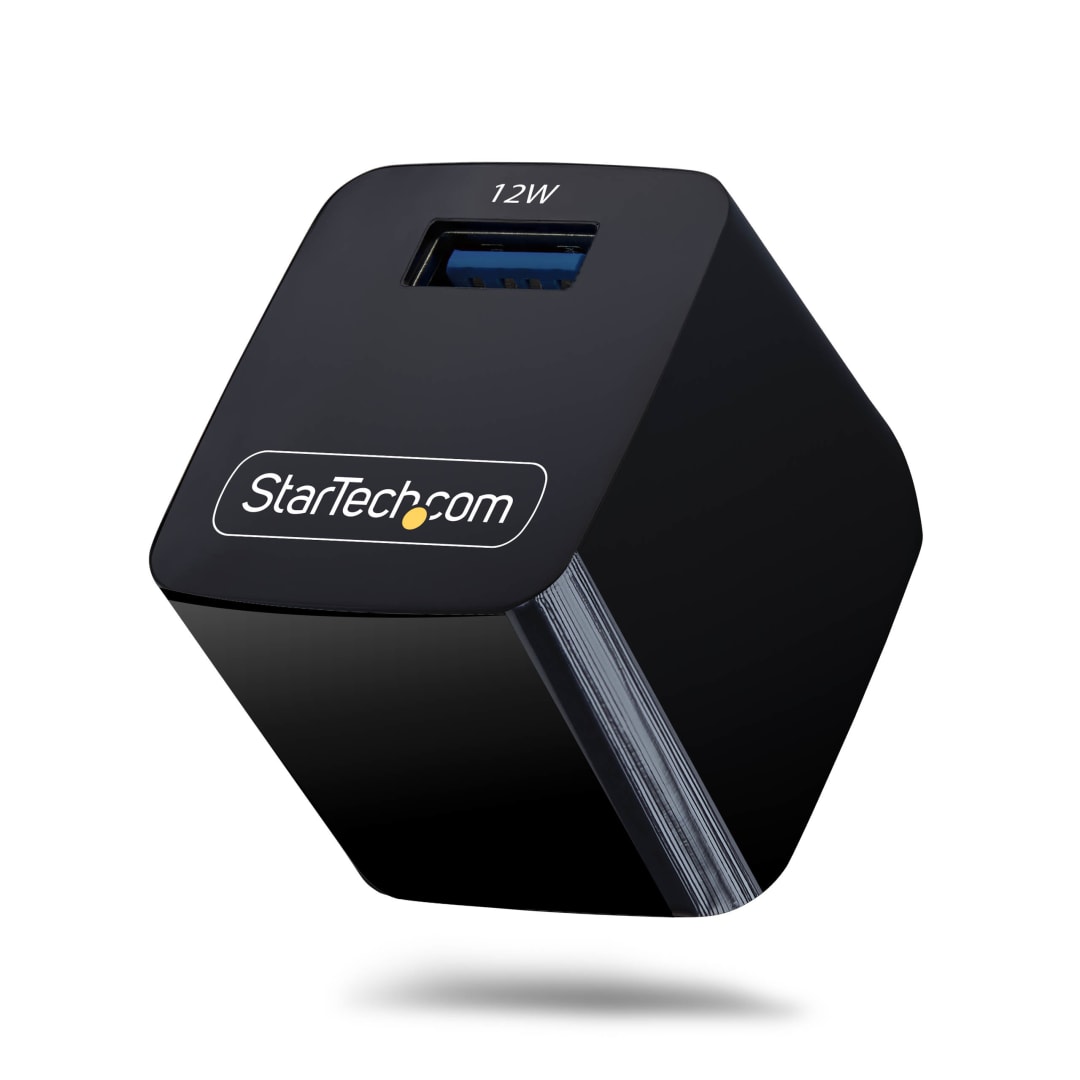 12W, Wall Charger, 1x USB-A, Black, NA