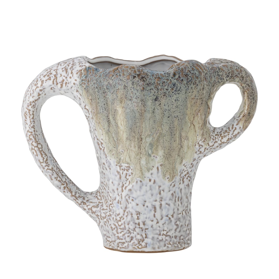 82061712 - Ledger Vase, Green, Stoneware STOCK: 202
