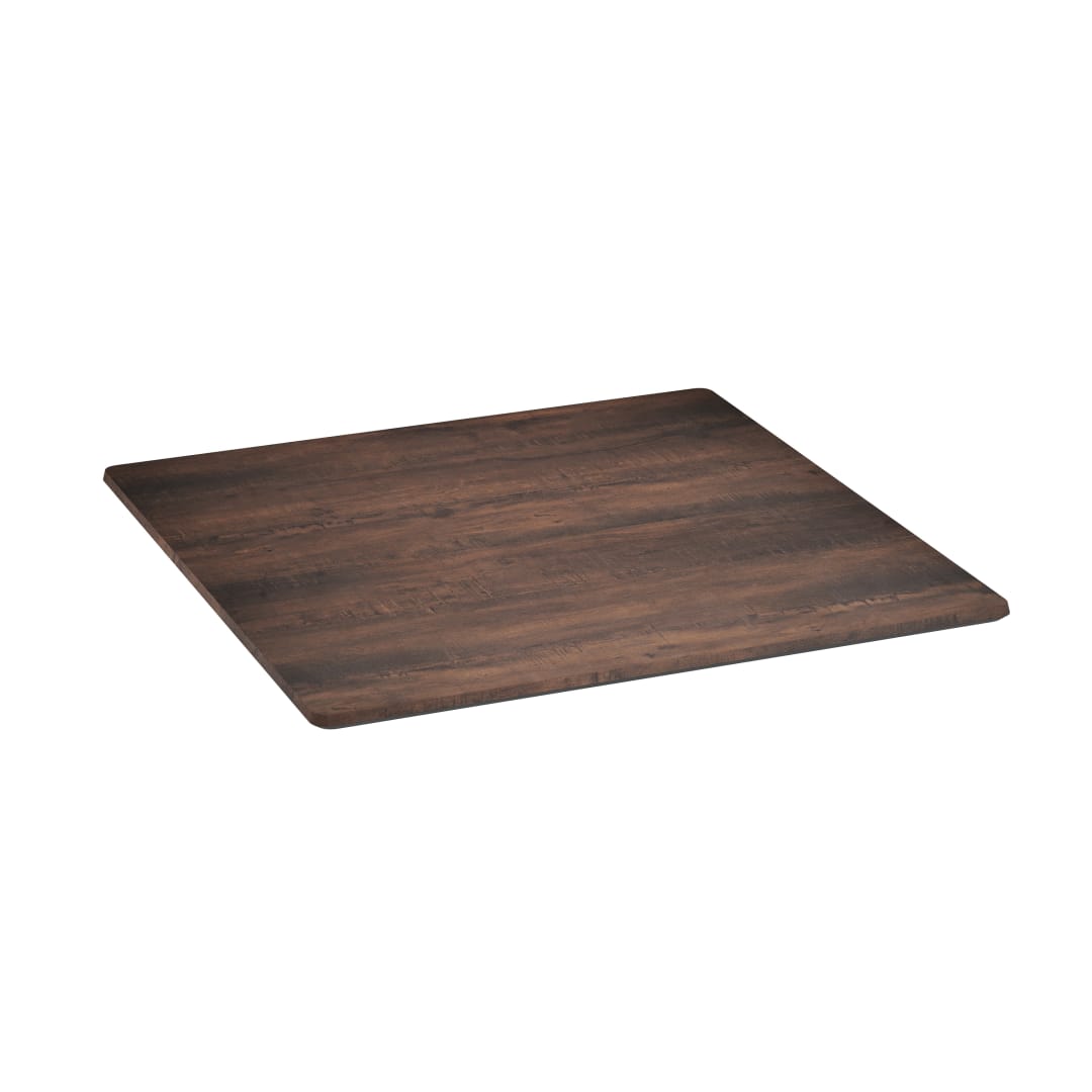 TopGuard 36" Square Dark Brown Outdoor Tabletop with Seamless Surface Technology, Moisture, Scratch, Heat, UV Resistant