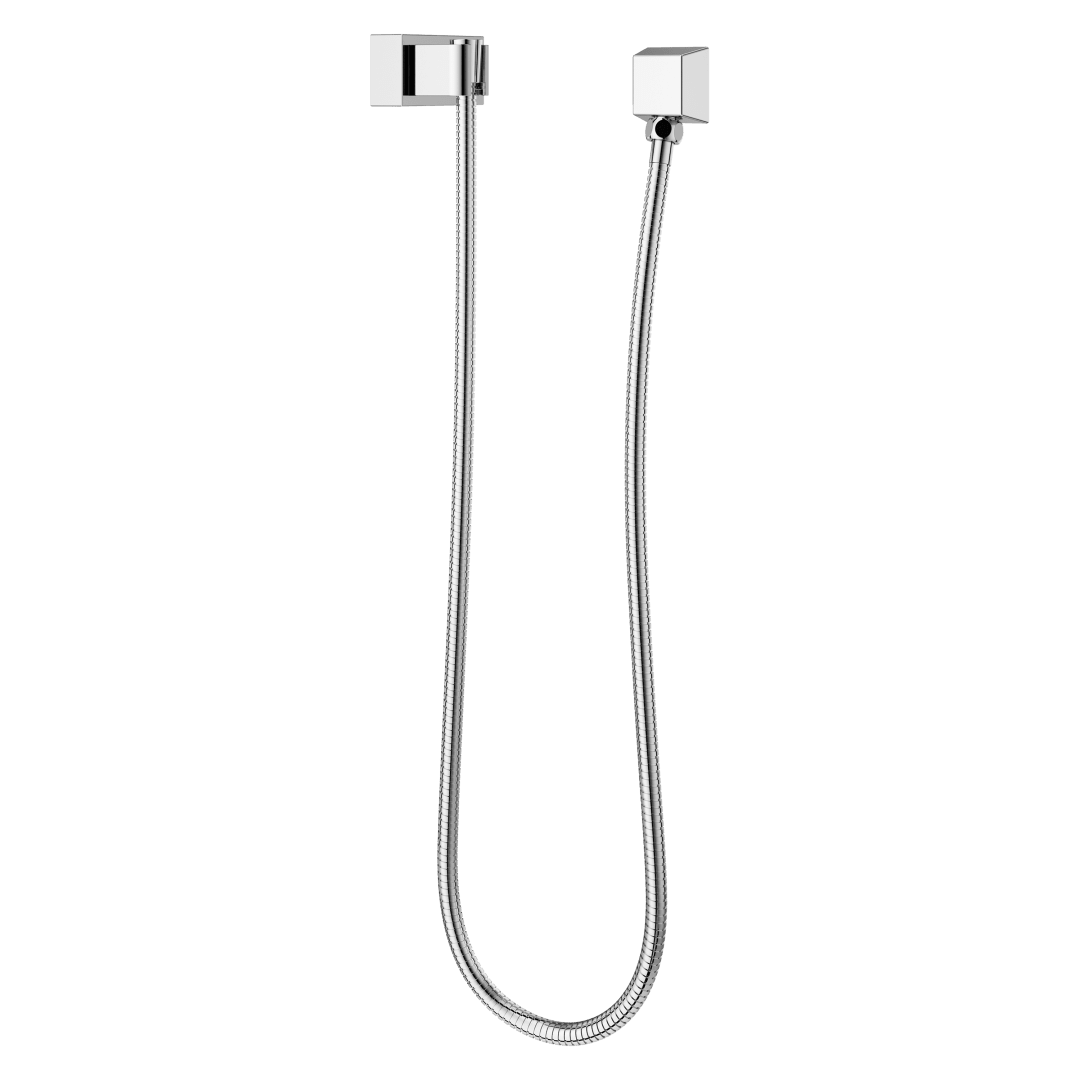 Modern Square 3-Piece Handheld Shower Kit with 60 in. Hose in Polished Chrome