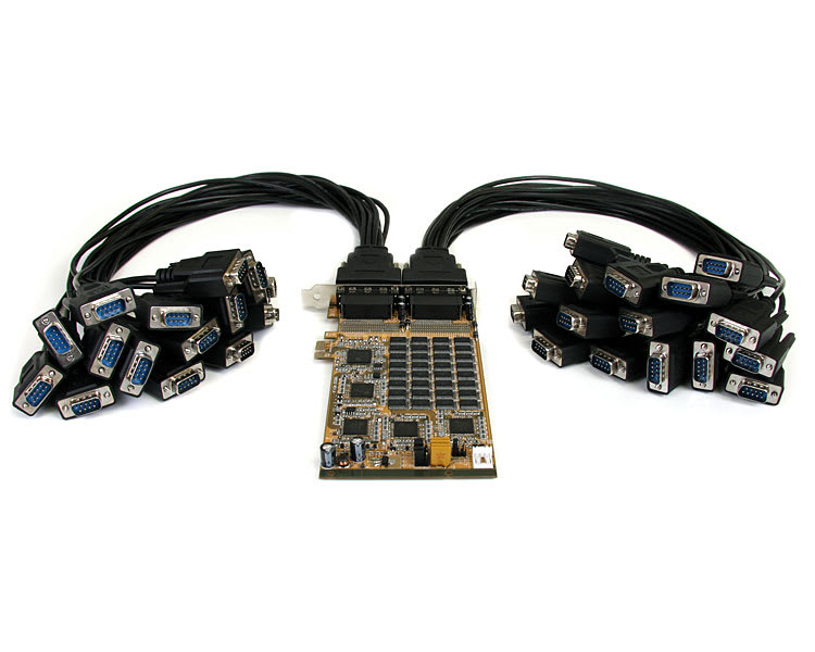 32 Port Low Profile RS232 PCI Express Serial Card - Cable Included