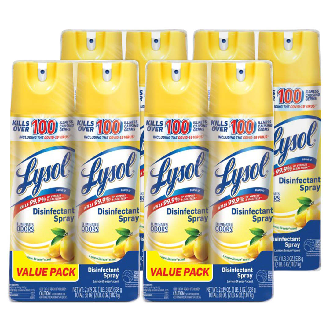 LYSOL® Disinfectant Spray - Lemon Breeze® 4/(2x19) FL oz.