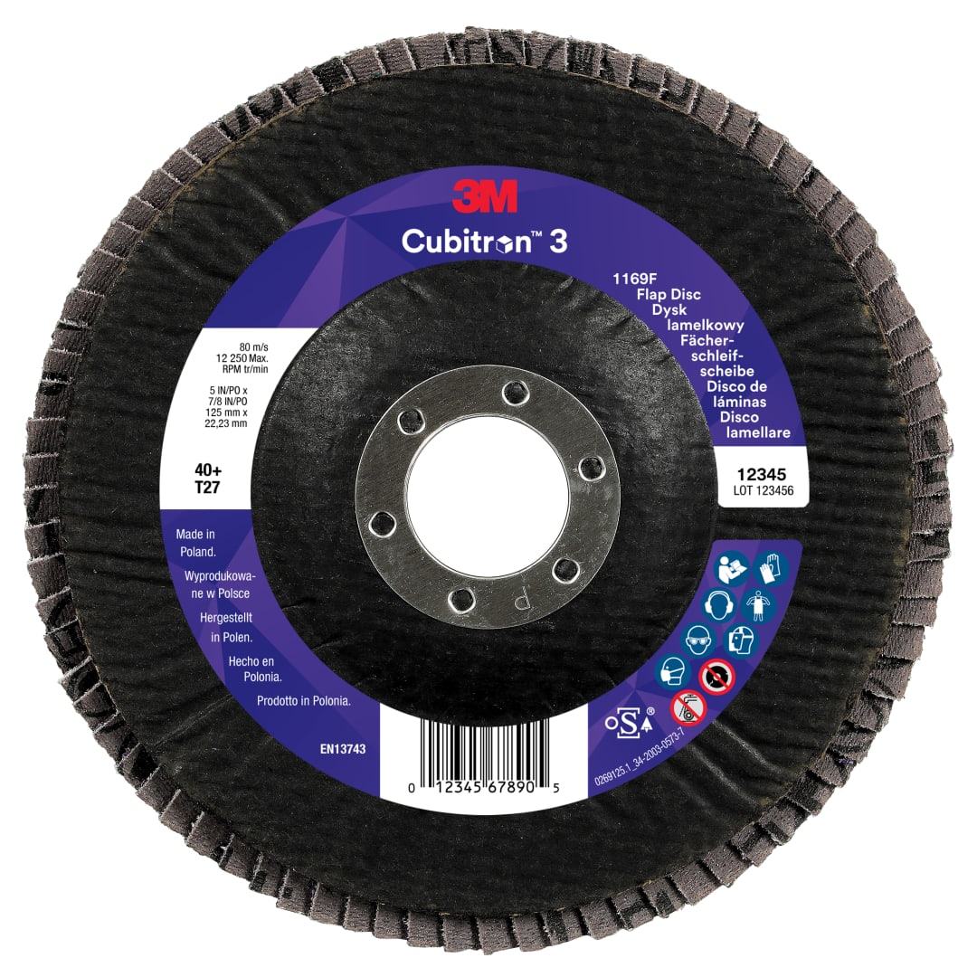 3M™ Cubitron™ 3 Flap Disc 1169F