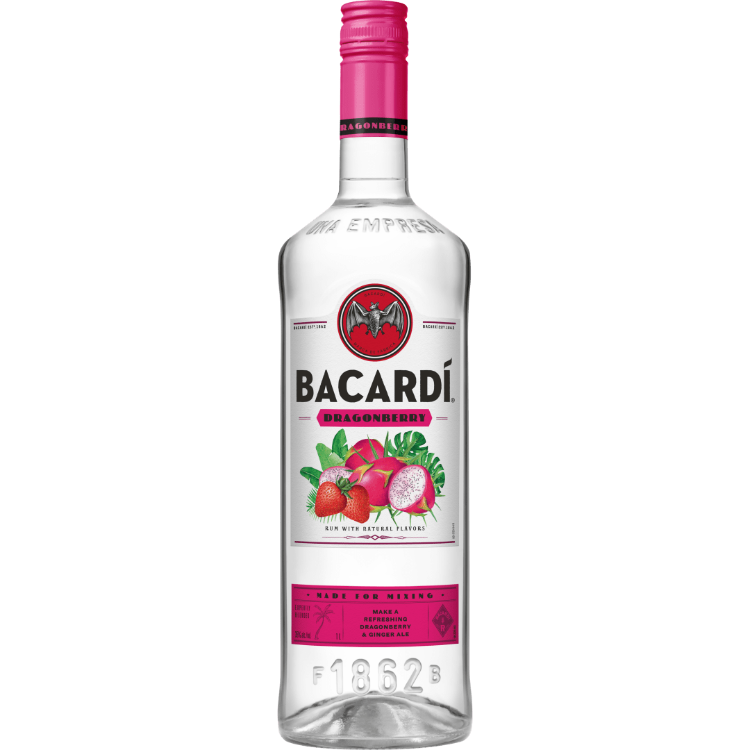 Bacardi Dragonberry Rum, Gluten Free 35% 1L